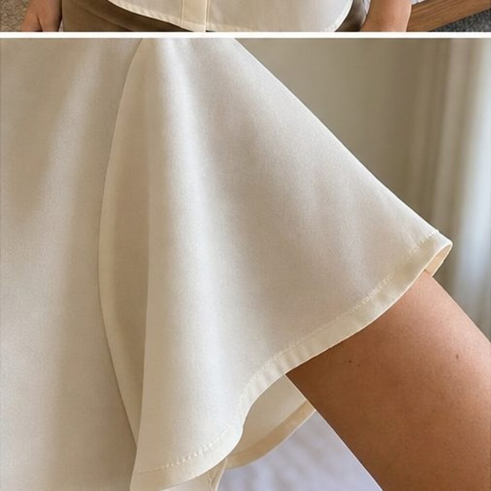 Cream Button Blouse - Picture 5 of 6